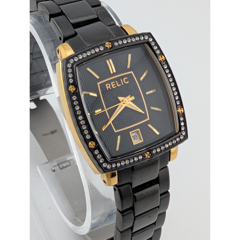 Relic Women's Watch 29mm‎ Case Black 7.25" Band ZR34176- New Battery